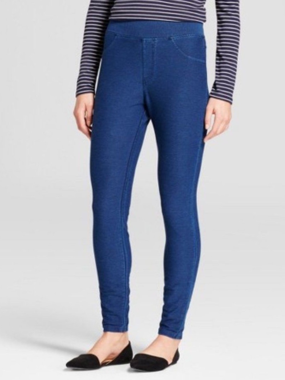 A New Day Blue Indigo Denim Skinny Jeggings Leggings Size Medium